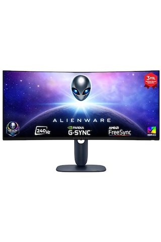 Dell Alienware Aw3425dw 34 3440x1440 Uwqhd 240hz 0.03 Ms Hdmı Dp Type-c Hdr True Black 400 Adaptive Sync Qd-oled Curved Gaming Monitor