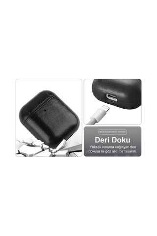 Uyumlu Deri Kaplama Silikon Kulaklık Kılıfı