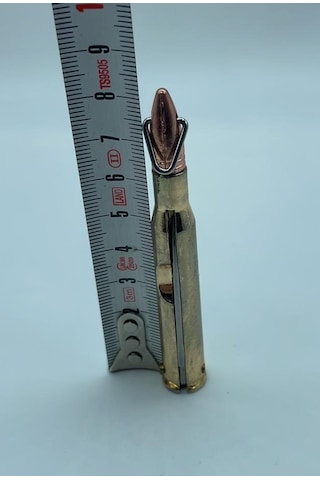 Tobaccotürk724 Arizona Marka Ak47 Mermisi Modeli Metal Mini Kamp Çakı //13cm Altın