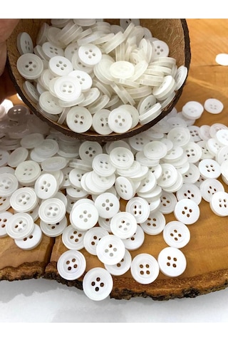 12,5 Mm Beyaz Gömlek Düğmesi 35 Adet