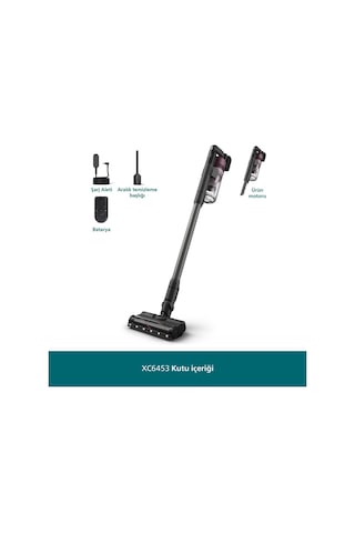 Philips XC6453/10 6000 Serisi Kablosuz Dikey Süpürge, Powercyclone 11 (Outlet)