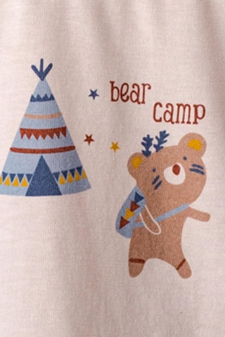 Dear_Enika Andywawa Bear Camp Erkek Bebek Mavi Tshirt Ac21081