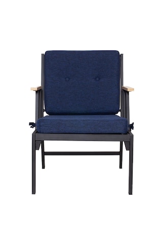 Koza Home Mist Lacivert Tek Kişilik Bahçe Koltuğu Siyah İskelet 6004 Lacivert