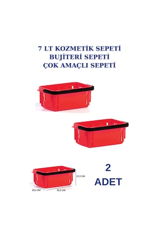 2 adet 7 Litre Kozmetik Sepeti Bijuteri Sepeti Kırtasiye Sepeti K