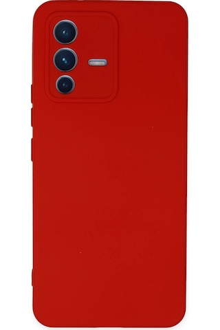 Cosmotex Newface Vivo V23 5g Kılıf Nano İçi Kadife Silikon - Kırmızı