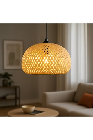 Mirage Model Tekli Rattan Bambu Tasarım İskandinav Bohemavize