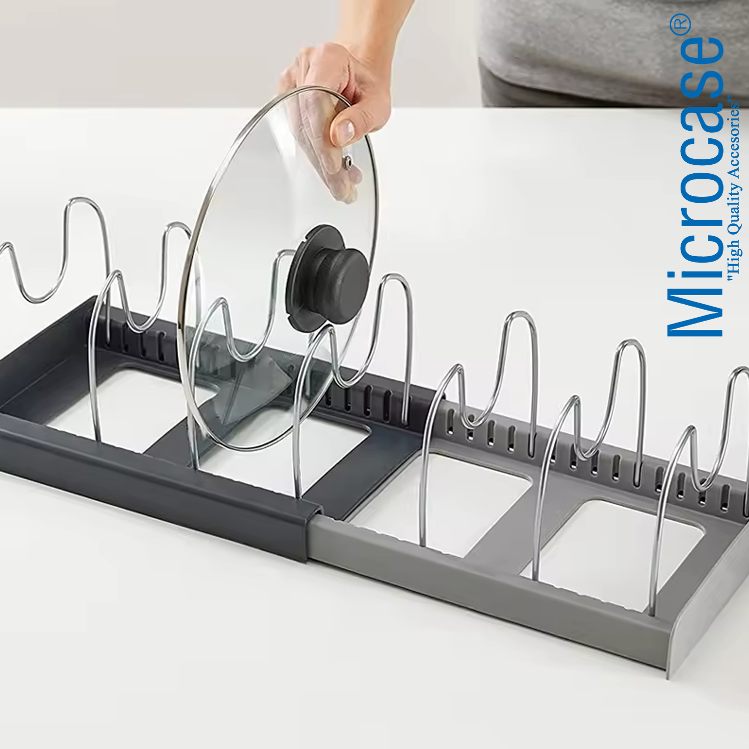 Katlanabilen Uzayabilen Çok Amaçlı Tencere Tabak Düzenleyici Al5339 Antrasit - Gri