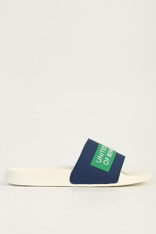 United Colors Of Benetton Benetton Erkek Terlik Beyaz - Lacivert