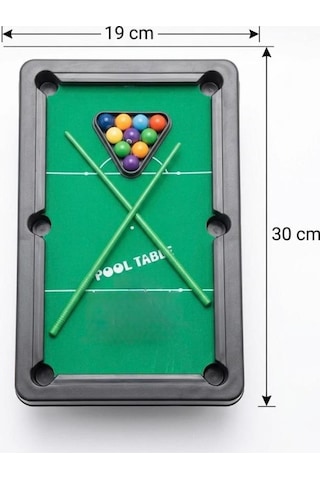 Mini Pool Bilardo Seti - 30 Cm Bilardo Masası Seti Eğitici Ve Eğlenceli Taşınabilir Masaüstü Oyunu