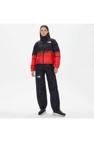The North Face W 96 Nuptse Dıp Dye Jacket Kadın Ceket Nf0a84qyoor1 Siyah - Kırmızı
