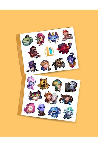 Lol -ııı-ıv League Of Legends - İcons - Lol Sticker Set 2 ' Li - Oyun Sticker - Telefon Süsleme - Laptop Çıkartmaları