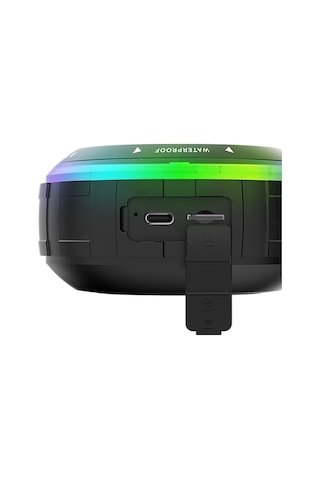 Lenyes S223 Rgb Işıklı Askı Aparatlı Mini Bluetooth Speaker Hoparlör V5.3 Siyah Siyah