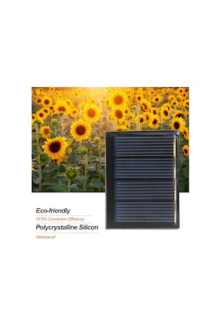 Vkemall Polikristal Güneş Paneli 0.23w 2v 115ma - 50x38mm Ip65 Su Geçirmez Dıy Güneş Enerji Modeli, Oyuncak Ve Öğretim İçin Yüksek Verimli
