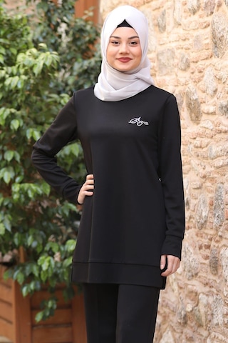 Cemre Tesettür Takım Siyah Siyah