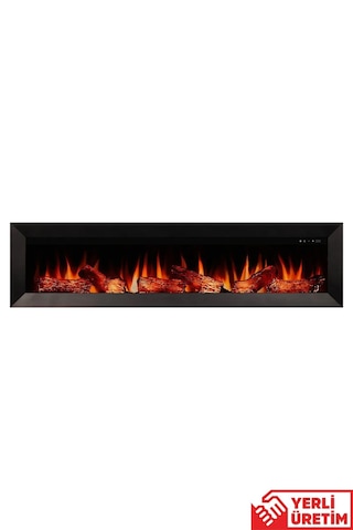 Magel 160 Elektrikli Şömine - Isıtıcısız, Metal Çerçeveli, Sınırs