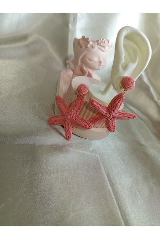 Pembe Deniz Yıldızı Küpe