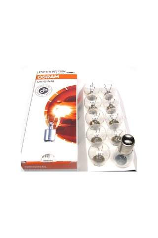 12V P21 5W Park Stop Ampulü Çift Duylu 10Adet Osram 7528