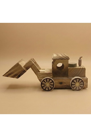 Yuma Ahşap Dekoratif Obje Kepçe - %100 El Yapımı - Ahşap - 14x9x7 Cm