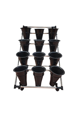 Tekerlekli Metal Saksı Standı