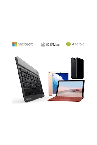 Tüm Ipad Modelleri İle Uyumlu Bluetooth Özellikli Klavye Mouse Set Lavanta