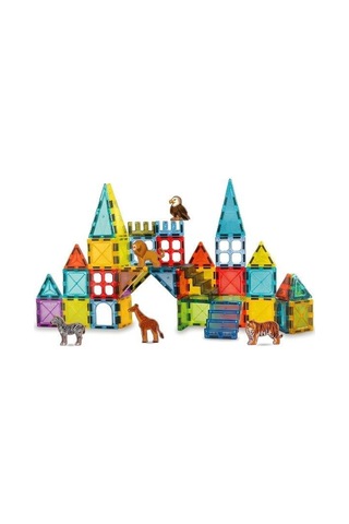 Kzl Magnetic Animal Vahşi Hayvan Figürlü Manyetik Yapı Blokları Seti 5.5 Cm 51 Parça Ch1484