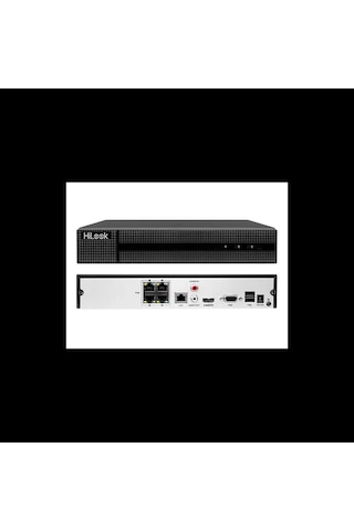 Hılook Nvr-104mh-c/4p, 4kanal Poe, 8mpix, H265+, 1 Hdd Desteği, 1080p Kayıt, 80mbps Bant Genişliği,