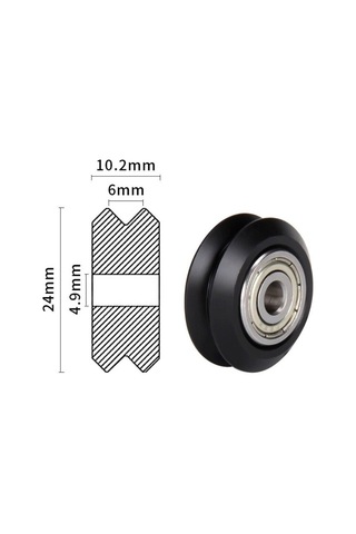 V Oluklu 625zz Rulman 5mm - Plastik Kaplı
