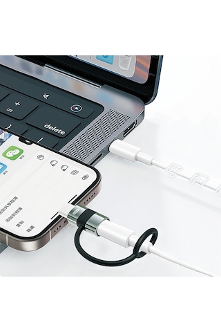 Go-des Gd-ct067 Type-c To Lightning Data Ve Hızlı Şarj Adaptörü Siyah