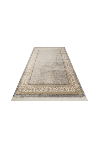 Eko Halı Isfahan Isf 03 Grey Cream Klasik Desenli Yüksek Kalite Sık Dokuma Makine Halısı