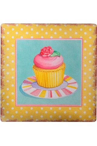 Buffer Decotown Duvar Panosu 40 40 Cup Cake Muffin Motifli Duvar Süsü Renkli