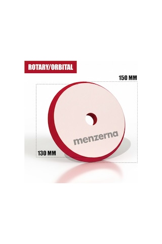 Menzerna Rotary Ve Orbital Uyumlu Kalın Pasta Süngeri 130/150mm - Kırmızı Çizik Giderici Ped