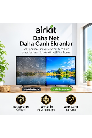 Ekran Temizleme Spreyi Seti 250ml Mikrofiber Bez Televizyon, Bilgisayar, Telefon, Gözlük Temizleme