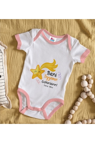 Bitmeyenkartus Bk Kids Kişiye Özel Beni Teyzeme Götürün Tasarımlı Pembe Bebek Bo Çok Renkli