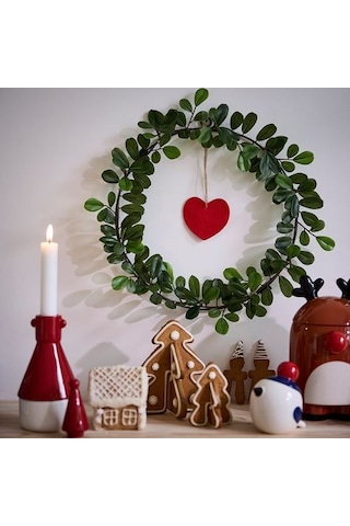 Ikea Vınterfınt Yapay Çelenk, Kırmızı, 40 Cm, Dağ Kızılcığı / İç-dış Mekan