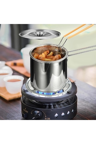 Novahub Suntek Derin Kızartma Tencere - Fırça Ve Olmadan Kullanım Gümüş