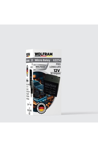 Röle Çift Platinli Siyah 4 Uçlu Mikro Yeni Model Pro 5 Adet - Wolfram 63274