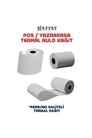 Hattat Termal Pos Rulo 50 Adet Rulo 56 MM x 16 M