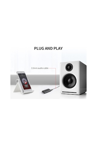 Neevoyu Bluetooth 5.0 Alıcı-verici Çift Fonksiyonlu Adaptör, 3.5mm Ses Portu, 10m Mesafe, 6 Saat Çalma Süresi, Tv-bilgisayar Hoparlör Uyumlu, Plug&play