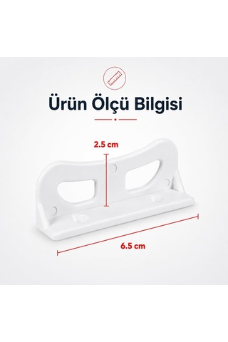 Lexroo 2 Adet Pimapen Pvc Pencere Kapı Sineklik Kolu Plastik L Tipi Tutucu Tutamağı Standart