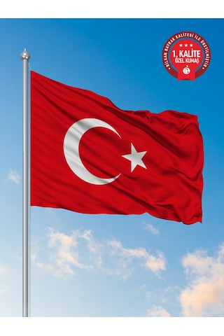 Türk Bayrağı 150x225 Cm 1.kalite Alpaka Kumaş
