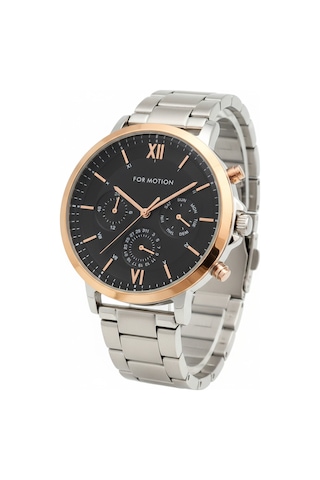 For Motion Erkek Kol Saati Altın Renk, Siyah Kadran - Fm.13507fm.02, 2 Yıl Garantili Bakır