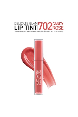 Kalıcı & Suya Dayanıklı Dudak Parlatıcı Tint - Delicate Glam Lip Tint 702 Candy Rose Pembe