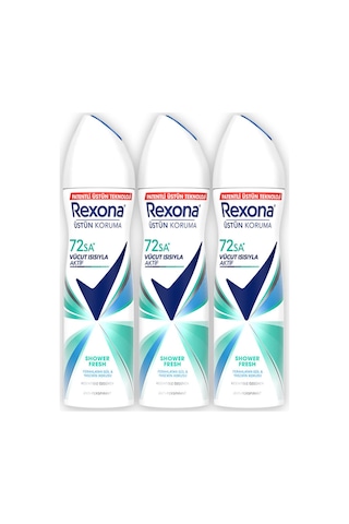 Kadın Sprey Deodorant Shower Fresh 72 Saat Kesintisiz Üstün Koruma 150 Mlx3