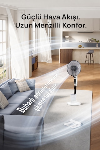 Dış Mekana Uygun Yüksek Güçlü Buharlı Serinletici Fan