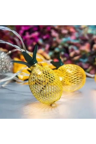 2 Metre 10 Led Pilli 2 Kademeli Ananas Led Işık