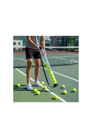 Tenis Topu Toplama Aparatı, Beyaz Renk, Tek Ebat
