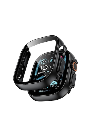 Forzacase Apple Uyumlu Watch Ultra / Ultra 2 49mm İle Önü Kapalı Ekran Korumalı Sert Rubber Kılıf - Fc015