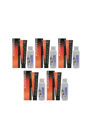 Maxstyle Sps867 Argan Ve Keratin 2025/08.43 Sultan Bakırı 60 Ml 5 Ad Saç Boyası + 5 Ad 90 Ml Oksidan
