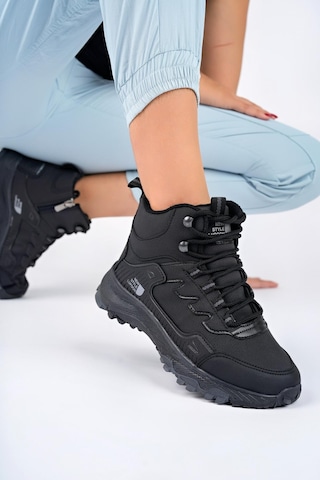 Muggo İzland Unisex Garantili Trekking Outdoor Bağcıklı Yandan Fermuarlı Kışlık Bot 001