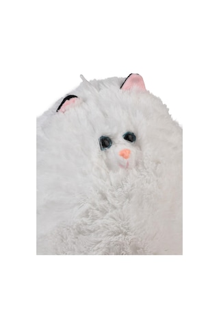 Halley Oyuncak 40 Cm Obez Kedi - Beyaz Standart Beyaz